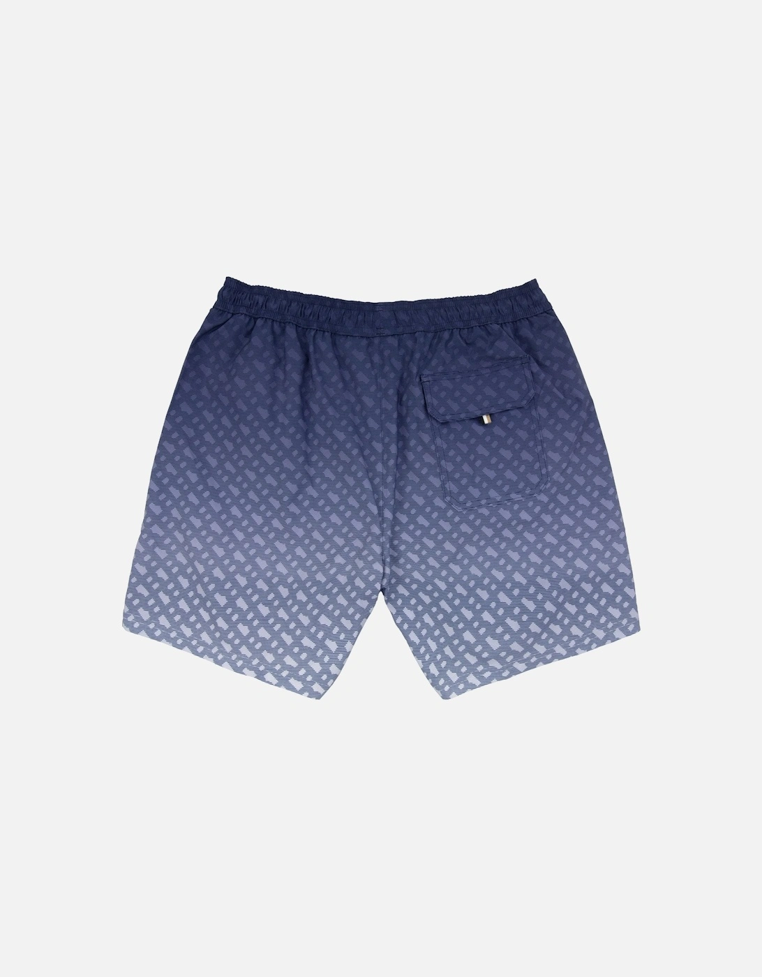 Degrade Monogram Print Badge Swim Shorts Blue 413