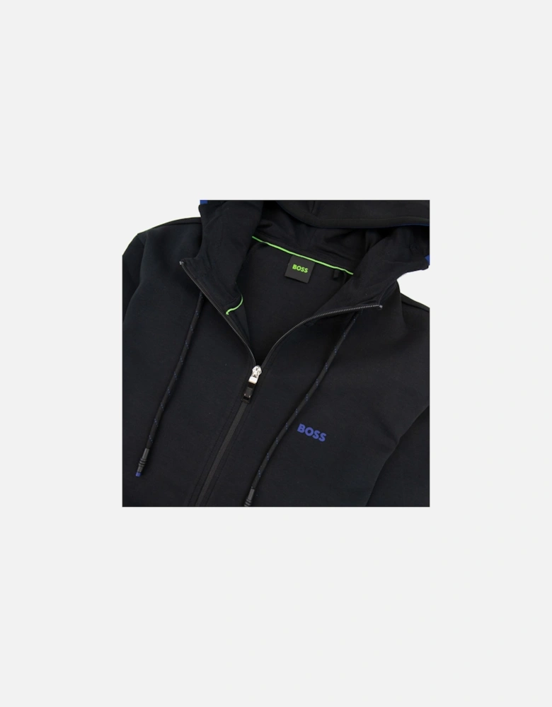 Saggy 1 Embroidered Logo Zip Up Sweatshirt Black 001