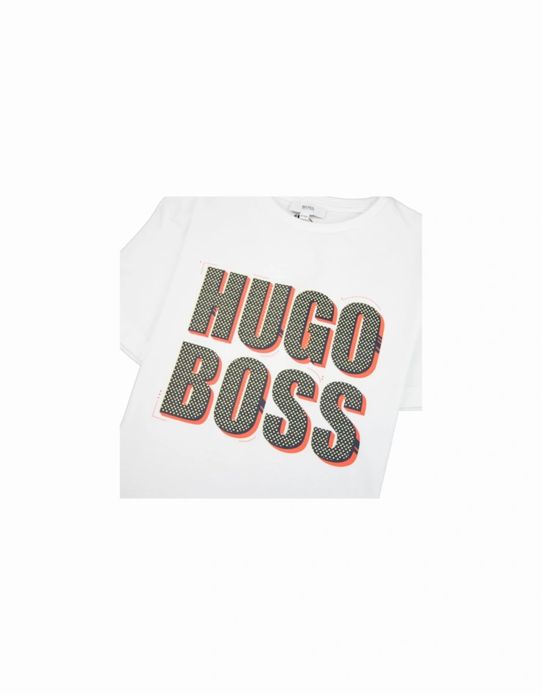 Kids Polka Dot Logo T-shirt White