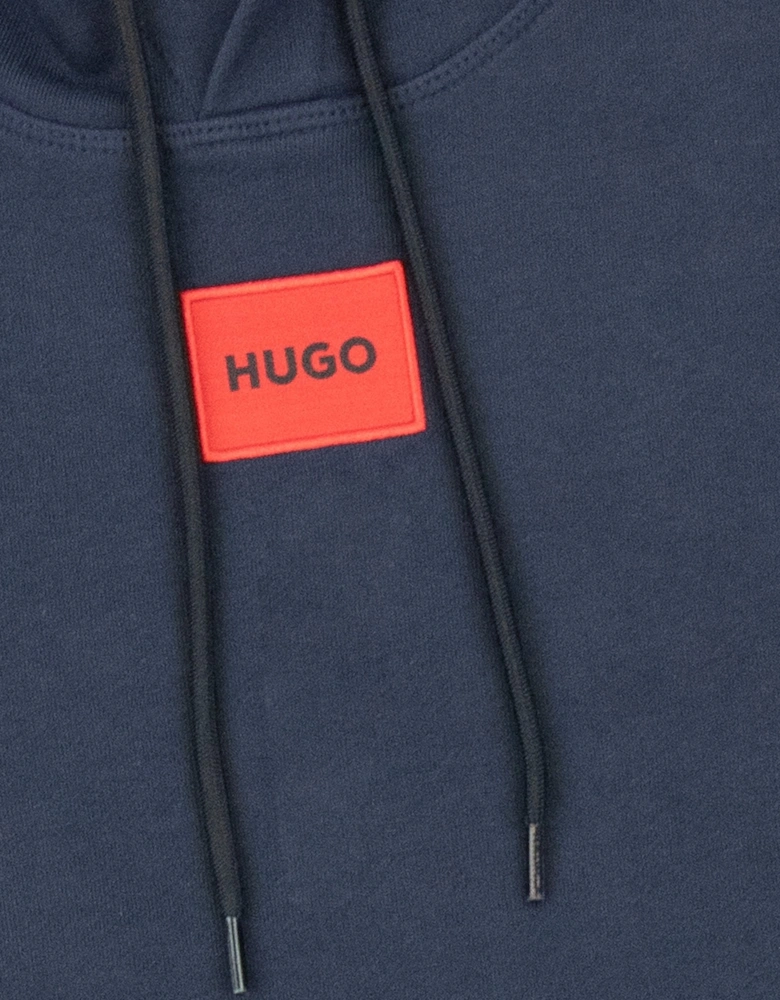 Hugo Daratschi214 Logo Hoodied Sweatshirt Dark Blue 405