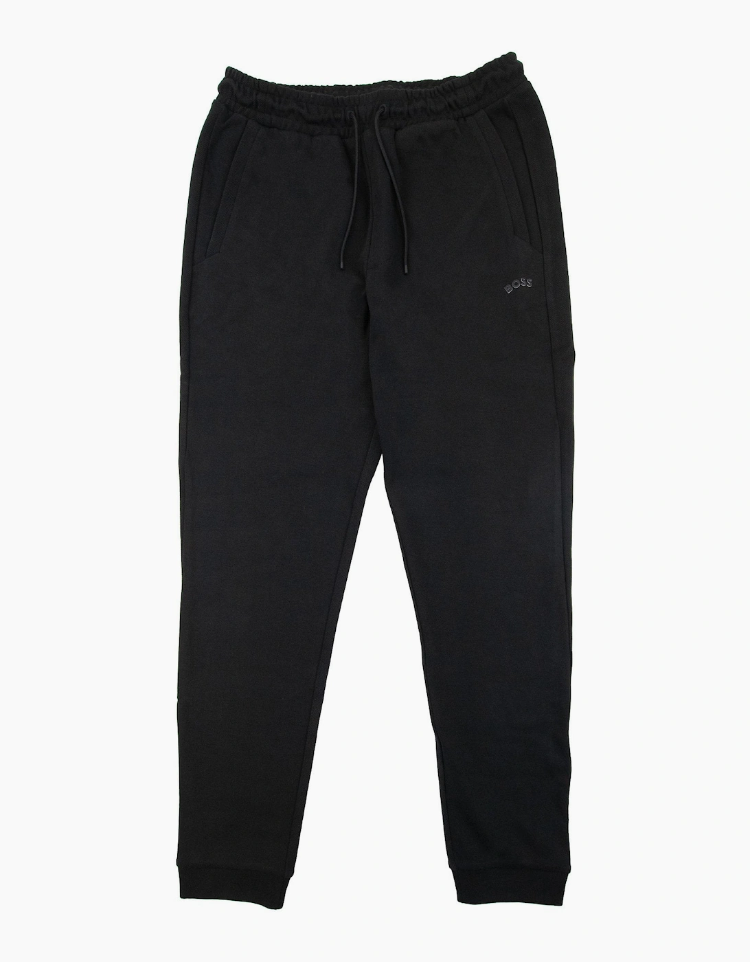 Men's Hugo Boss Hadiko Curved Logo Jogging Pants Black 001 - Size: 33/32/32