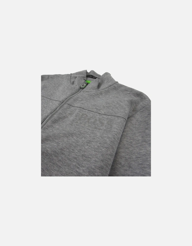 Zip Up Skaz Funnel Neck Cardigan Grey