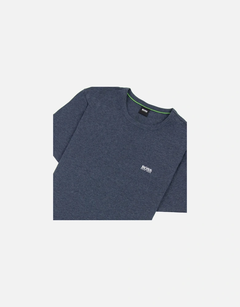 Regular-fit T-shirt With Contrast Logo Dark Blue 415