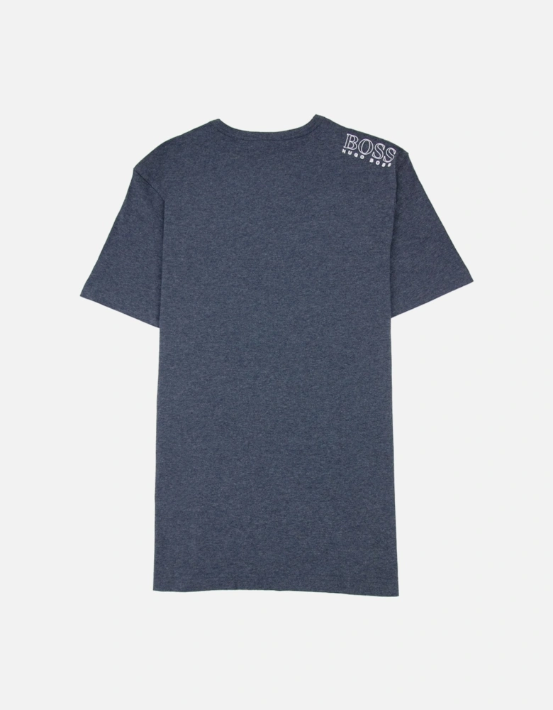 Regular-fit T-shirt With Contrast Logo Dark Blue 415
