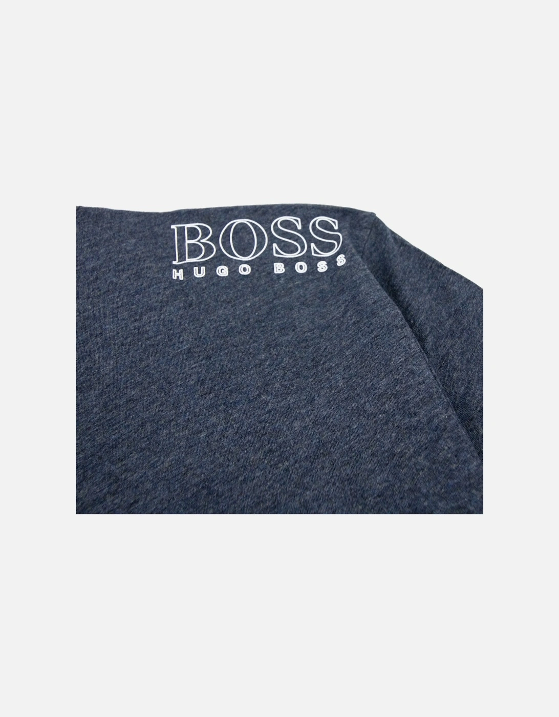 Regular-fit T-shirt With Contrast Logo Dark Blue 415