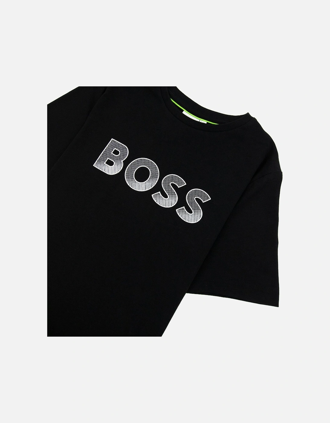 Kids Printed Logo T Shirt Black 09b