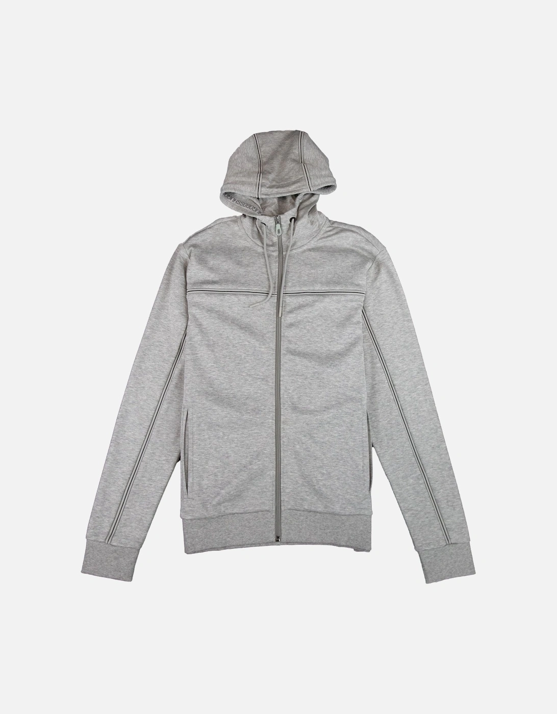 Saggy Stripe Zip Up Hoody Grey, 3 of 2