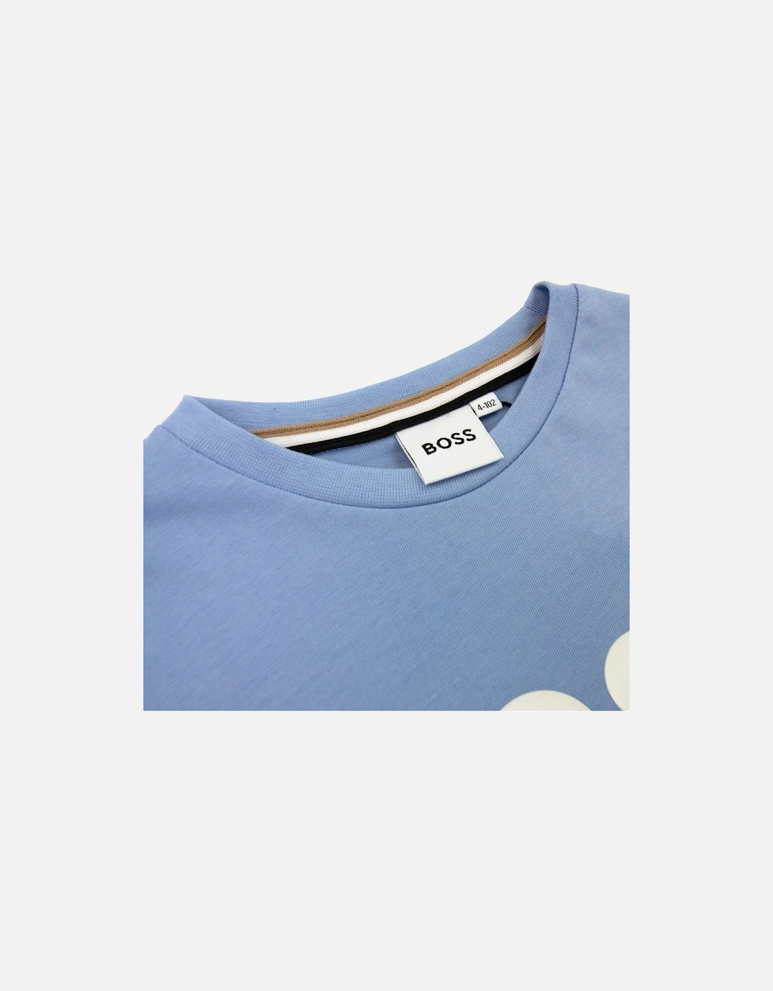Kids Logo Printed T Shirt Pale Blue 77a