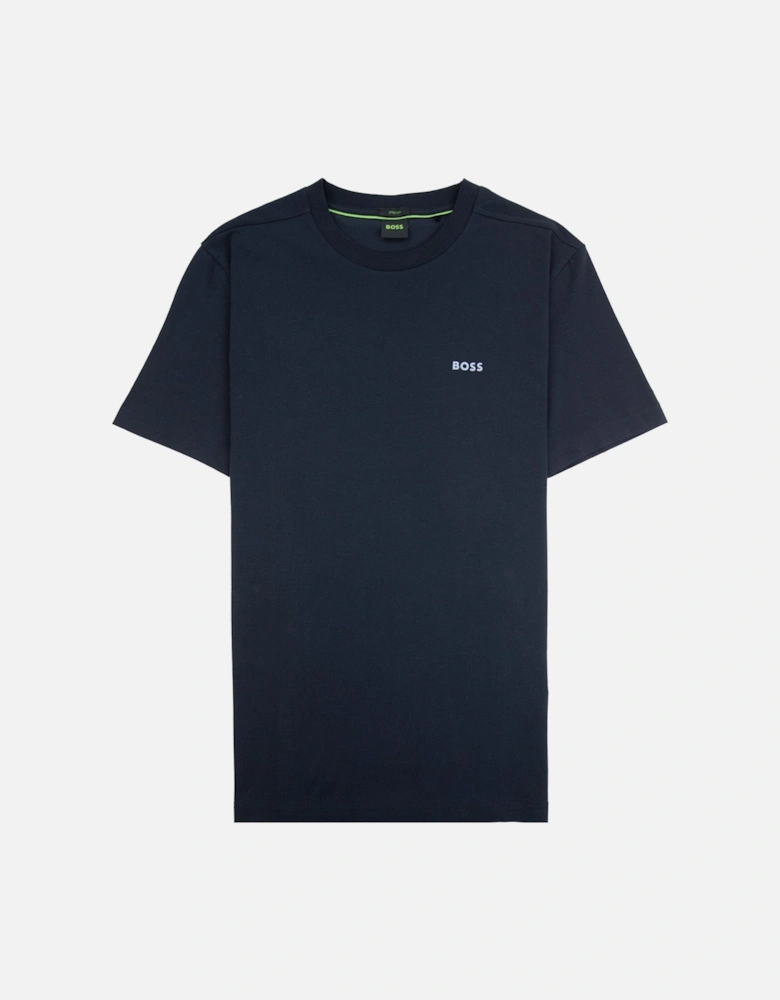 Contrast Printed Logo Tee Navy 405