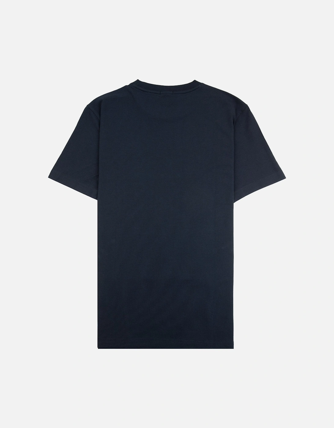 Contrast Printed Logo Tee Navy 405