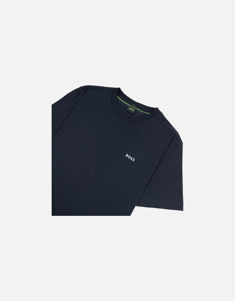 Contrast Printed Logo Tee Navy 405