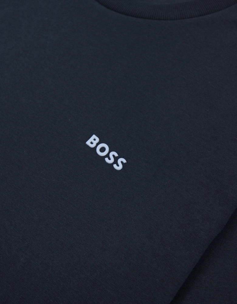 Contrast Printed Logo Tee Navy 405