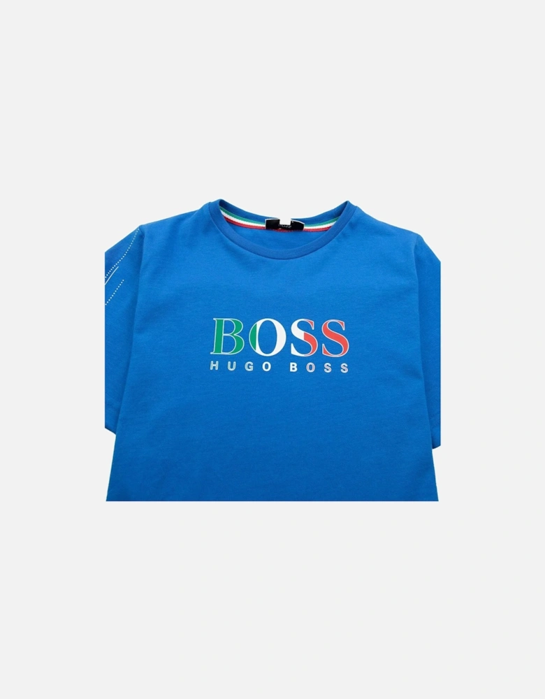 Kids Football 'Italy' T-Shirt Blue