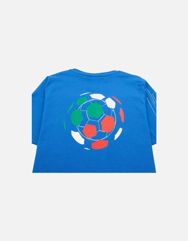Kids Football 'Italy' T-Shirt Blue