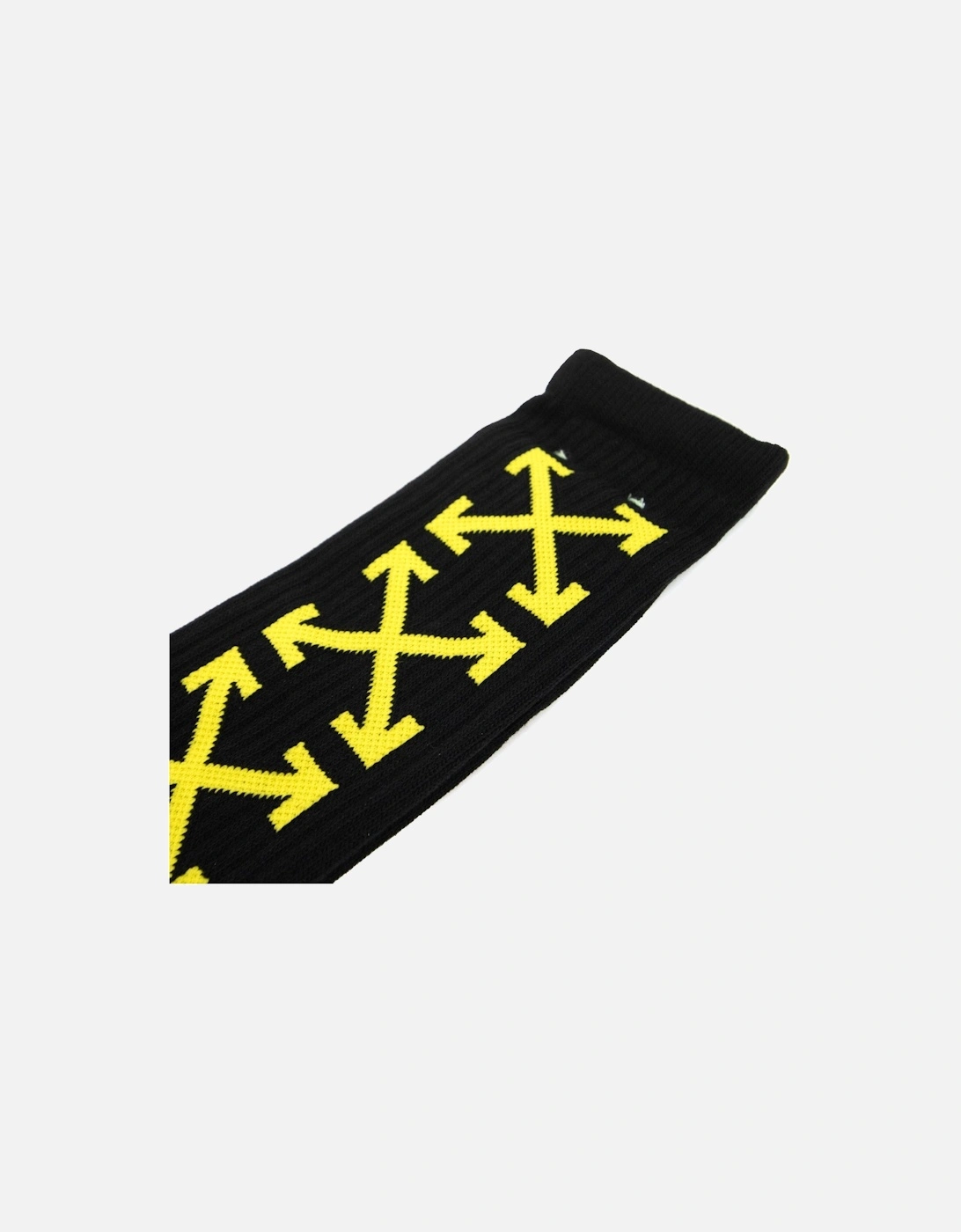 Off White Arrow Medium Bookish Socks Black/yellow
