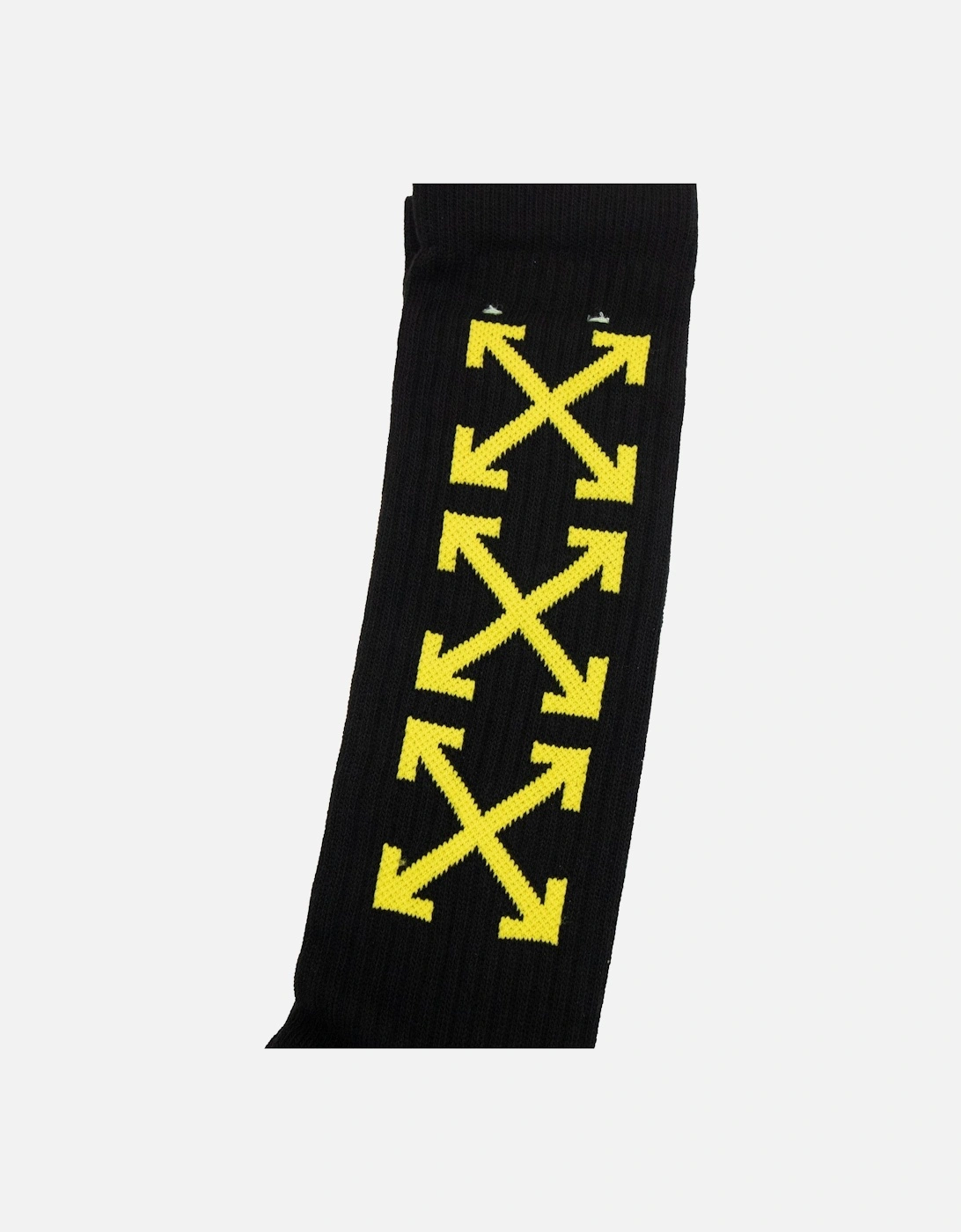 Off White Arrow Medium Bookish Socks Black/yellow