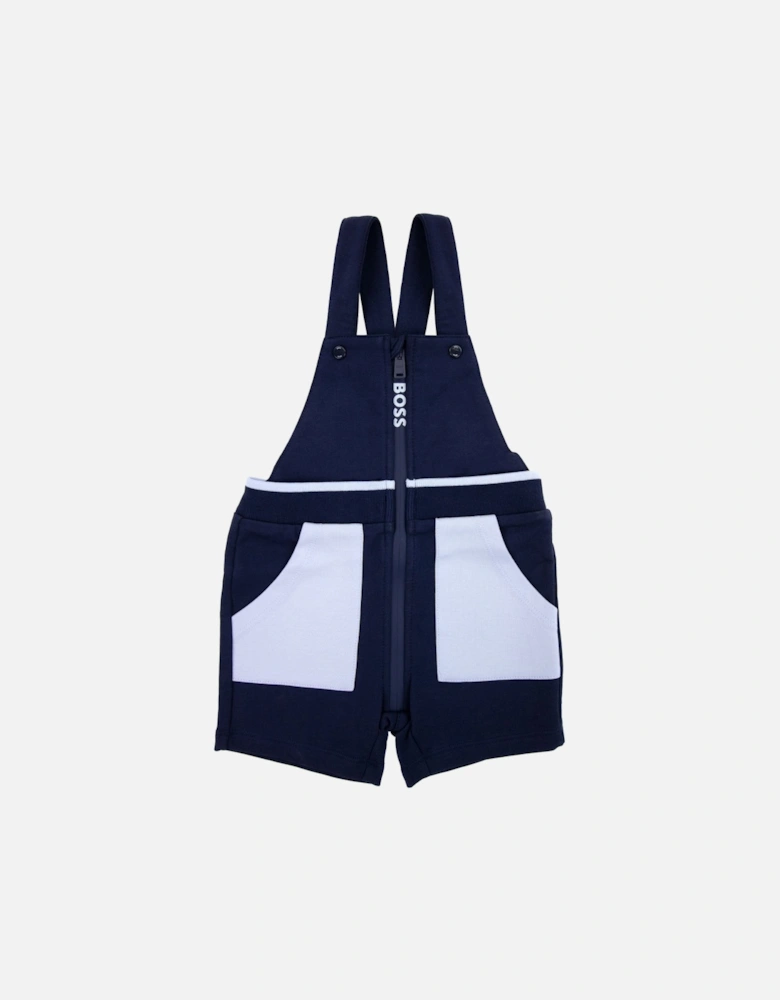 Kids Baby Logo Dungarees Navy 849