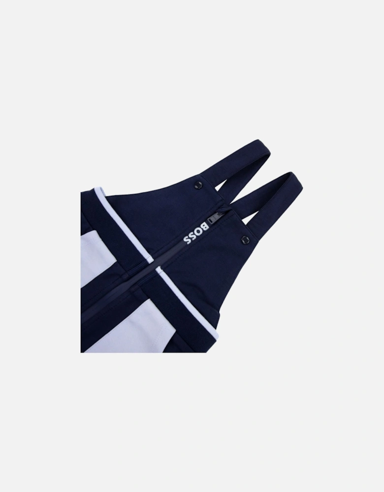 Kids Baby Logo Dungarees Navy 849