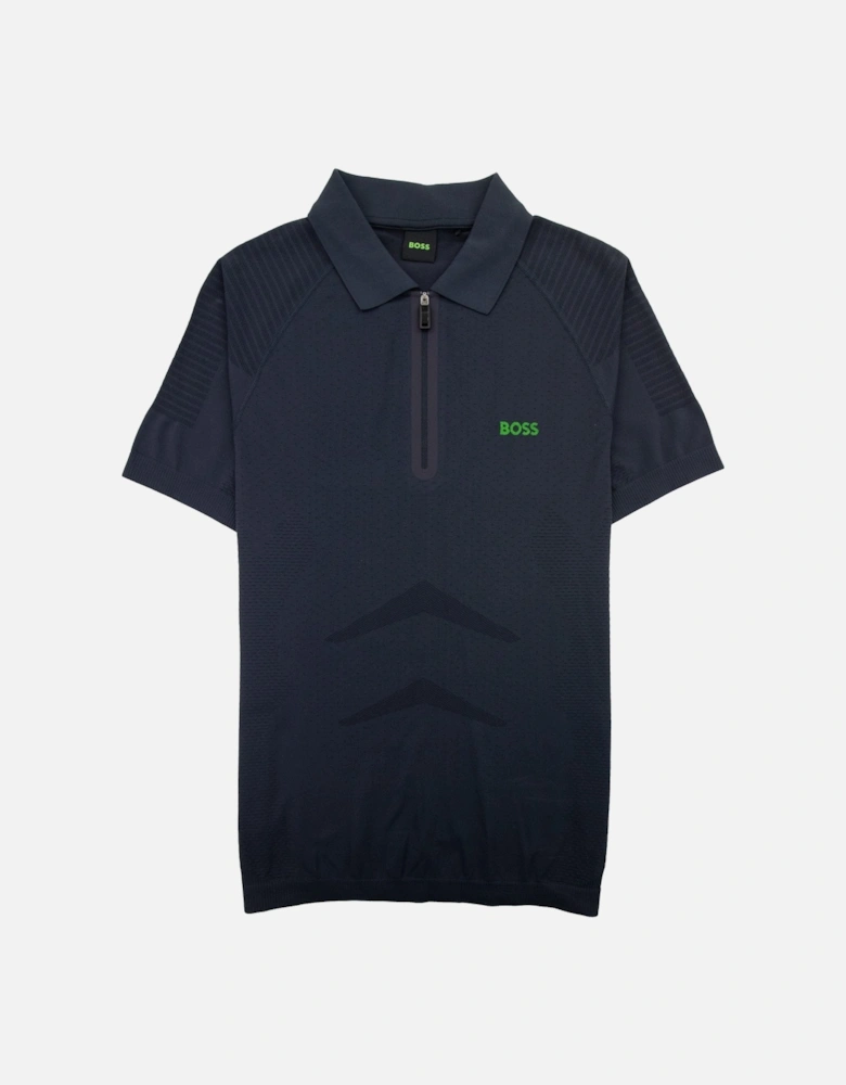 Phileas Half Zip Ss Polo Navy 402