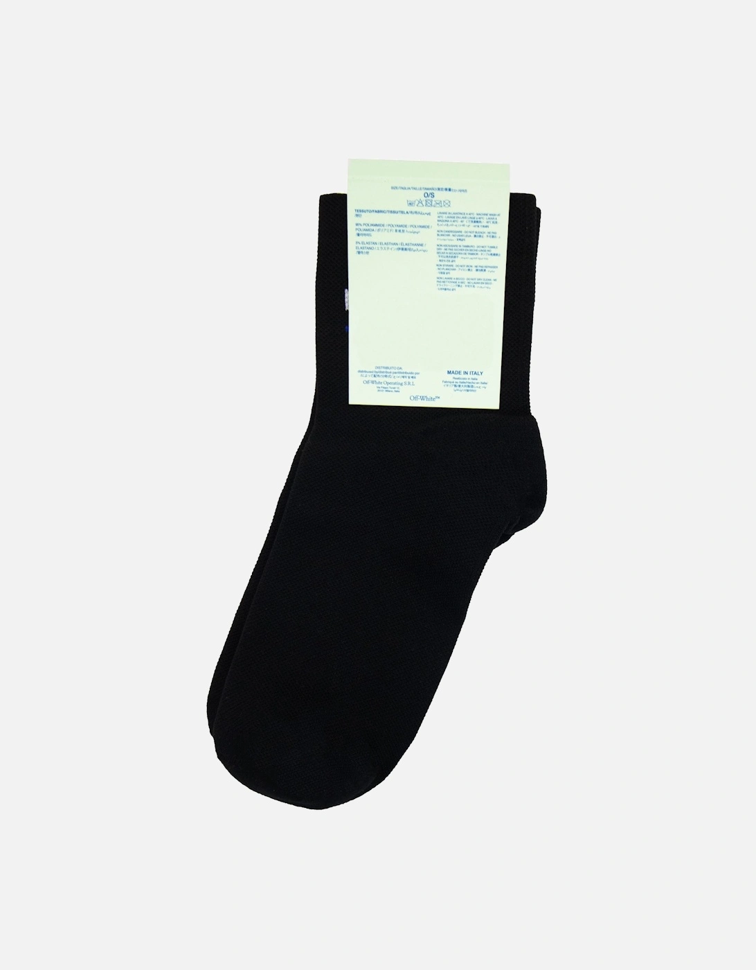 Off White Steps Off Logo Low Socks Black/white