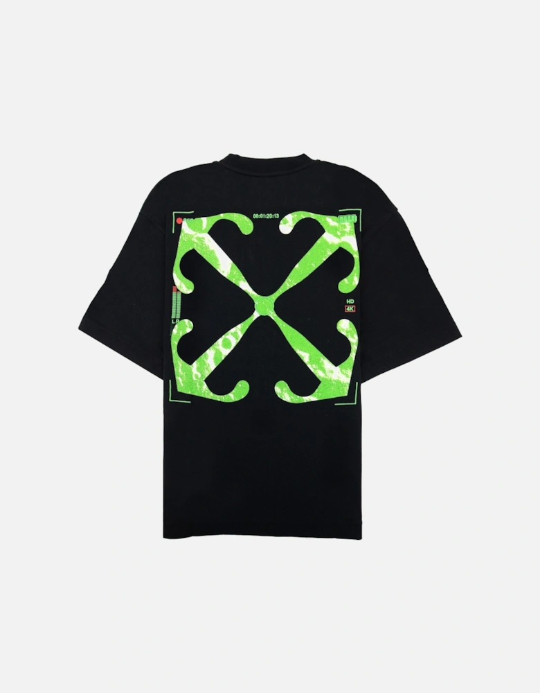Off White Moon Cam Arrow Skate S/s T Shirt Black/green