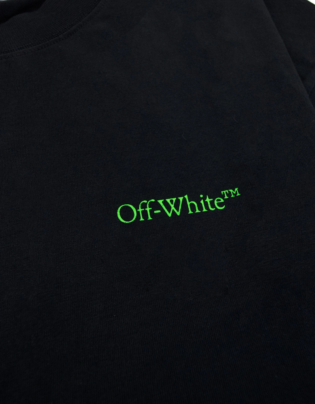 Off White Moon Cam Arrow Skate S/s T Shirt Black/green