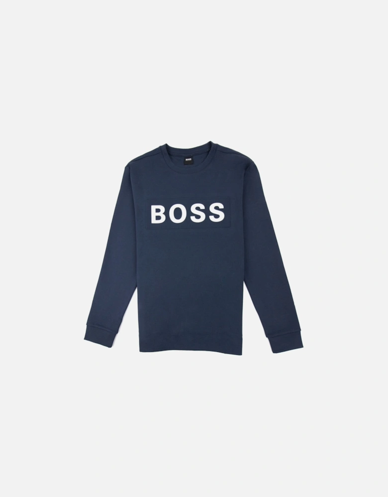 Salbo 1 Printed Logo Sweatshirt Navy 410