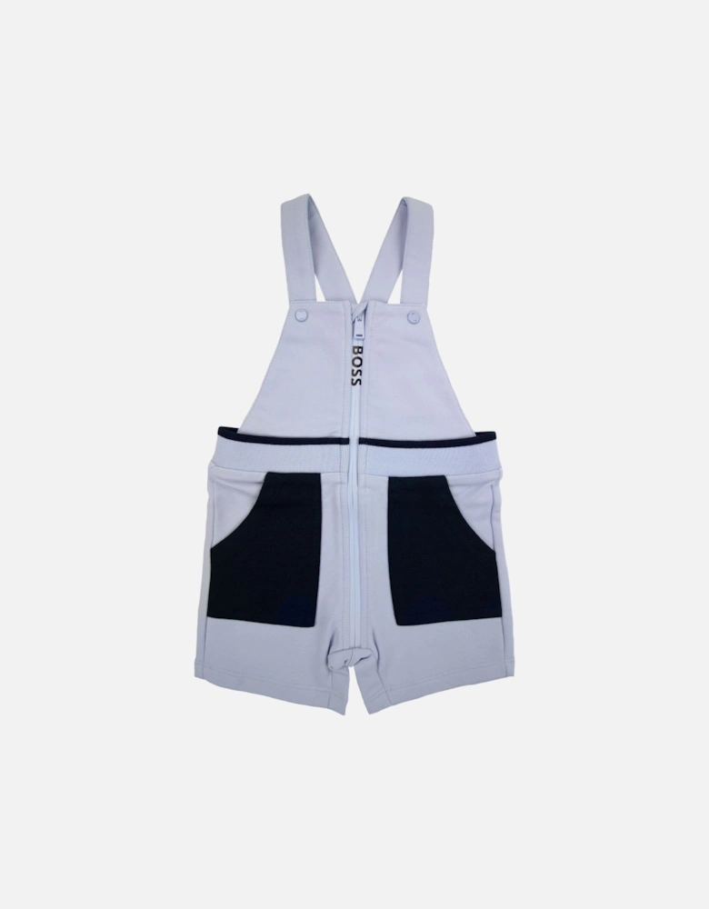 Kids Baby Logo Dungarees Pale Blue 771