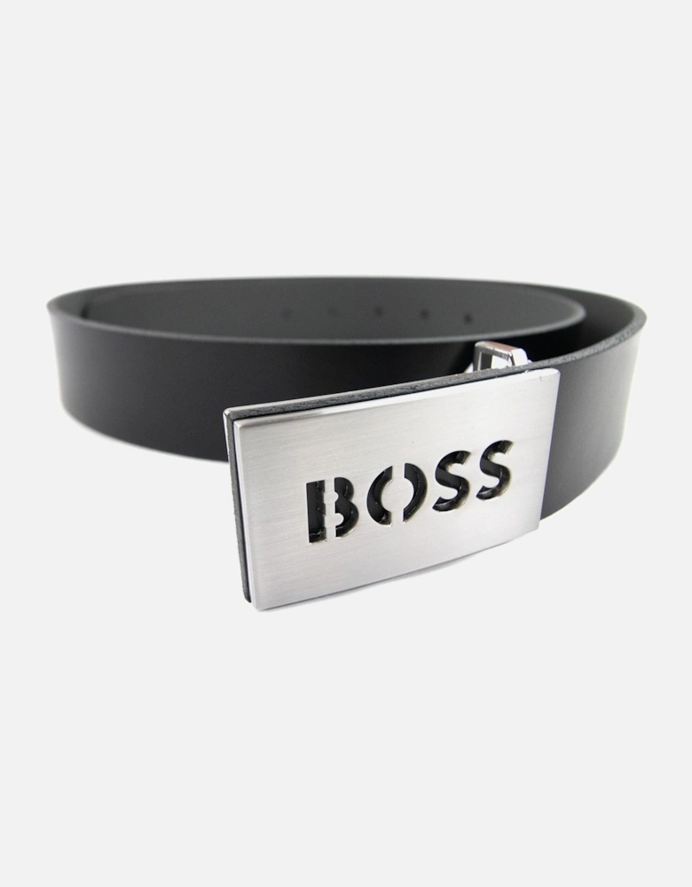 Icon Cut Sz35 Buckle Belt Black 001