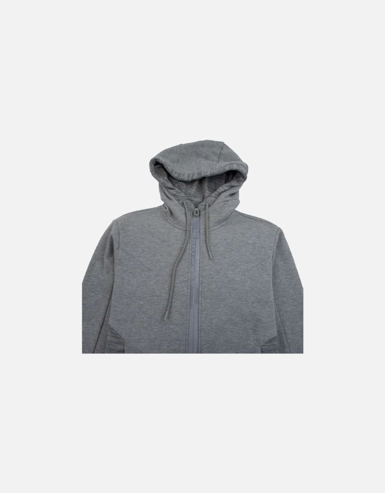 Selwyn Zip Logo Hoody Grey 059