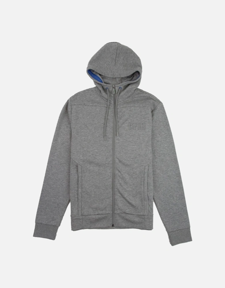 Saggy Embossed Logo Hoodie Grey