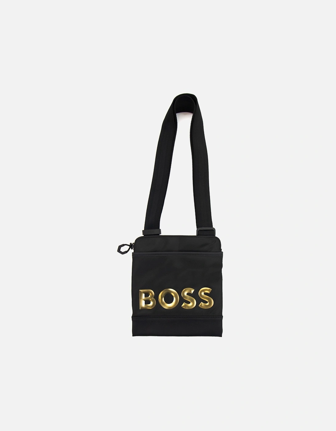 Men's Hugo Boss Holiday Mettalic Logo Enveloped Bag Black 001 - Size: OS