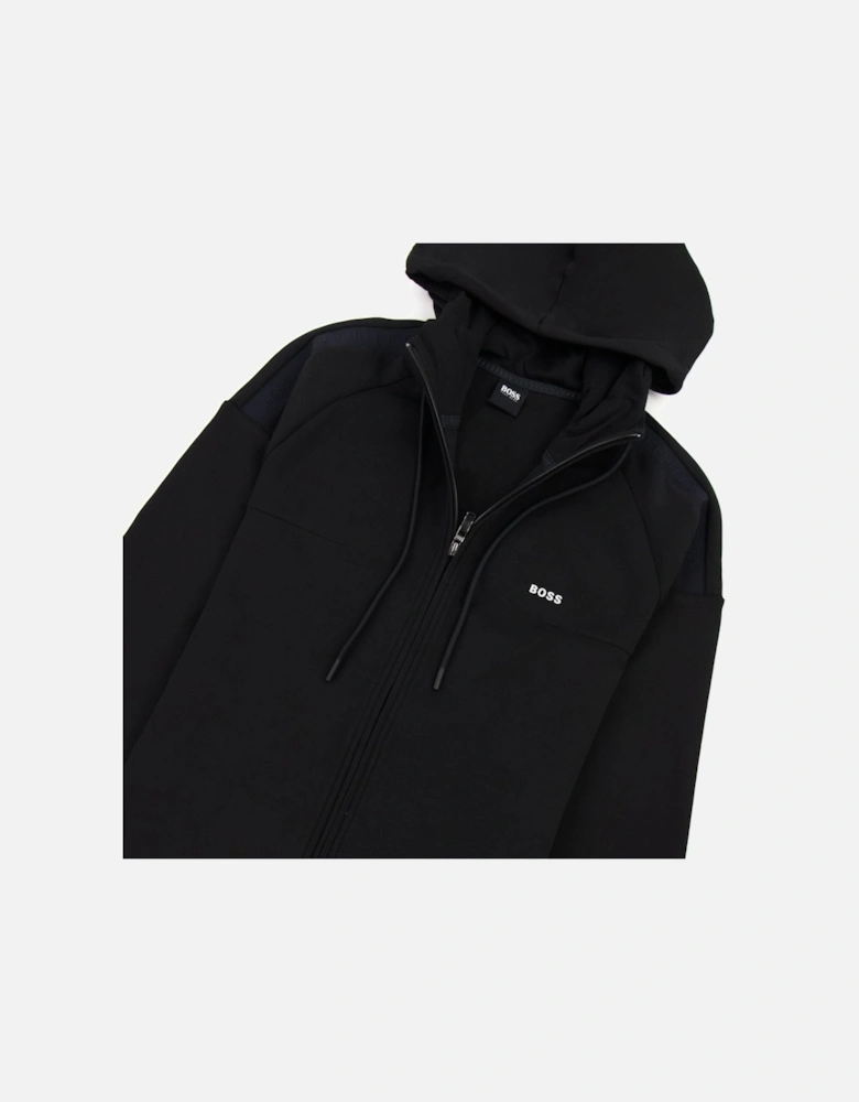 Saggy 1 Logo Zip Up Sweatshirt Black 001
