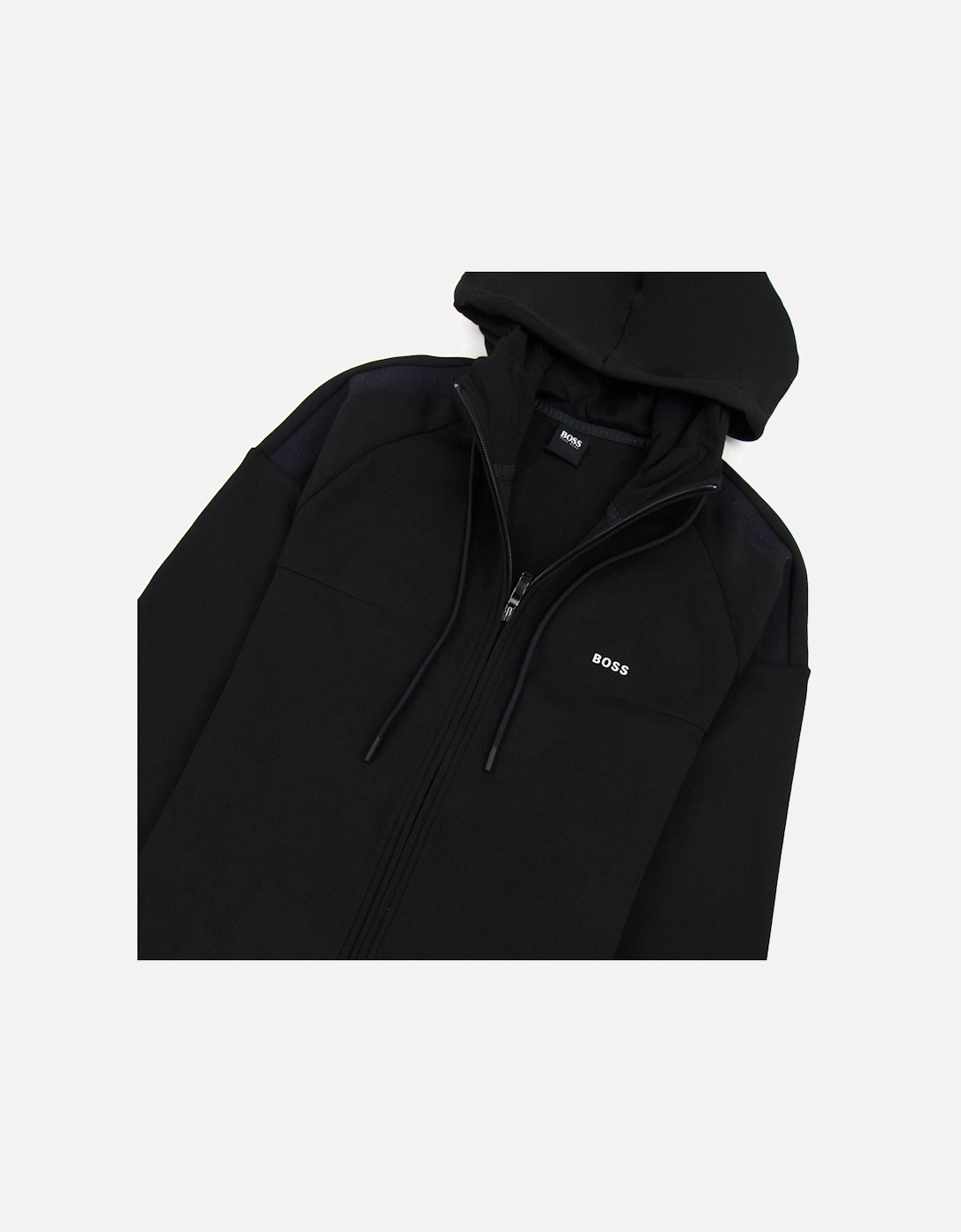 Saggy 1 Logo Zip Up Sweatshirt Black 001