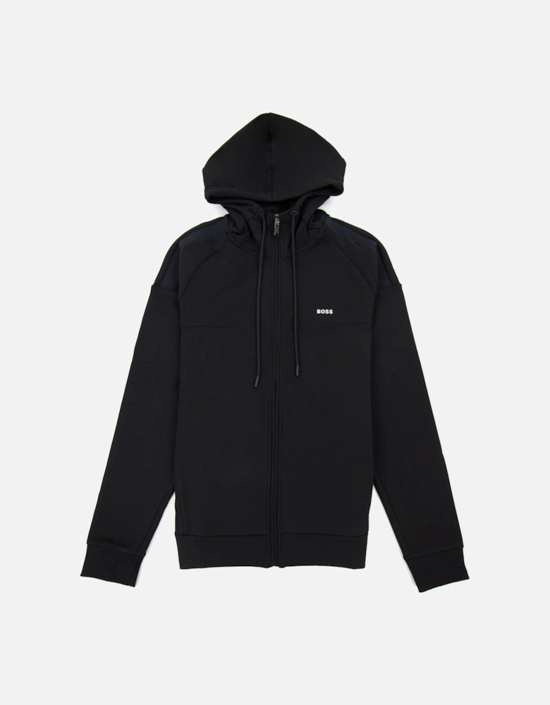 Saggy 1 Logo Zip Up Sweatshirt Black 001