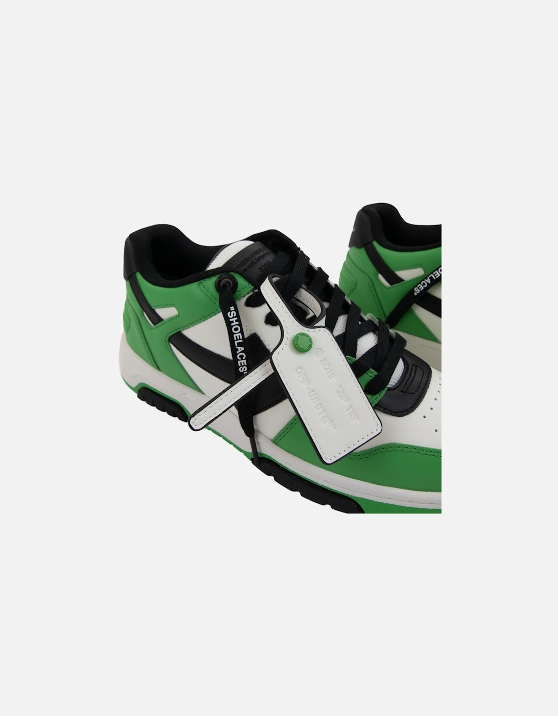 Off White Out Of Office Calf Leather Sneaker Green/Black