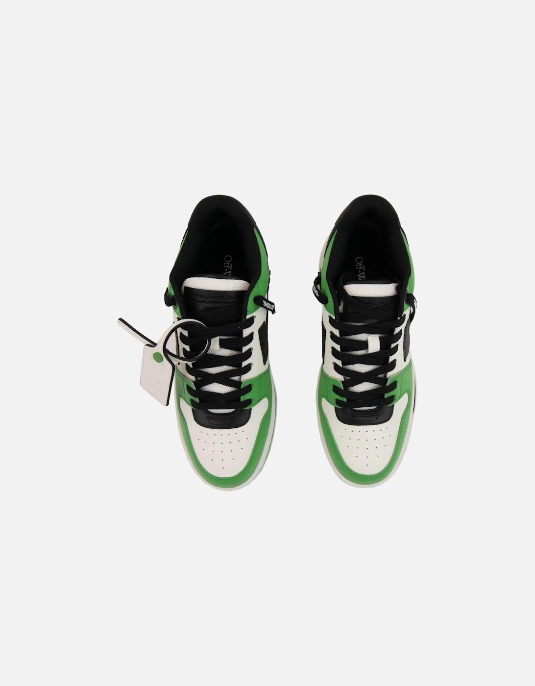 Off White Out Of Office Calf Leather Sneaker Green/Black