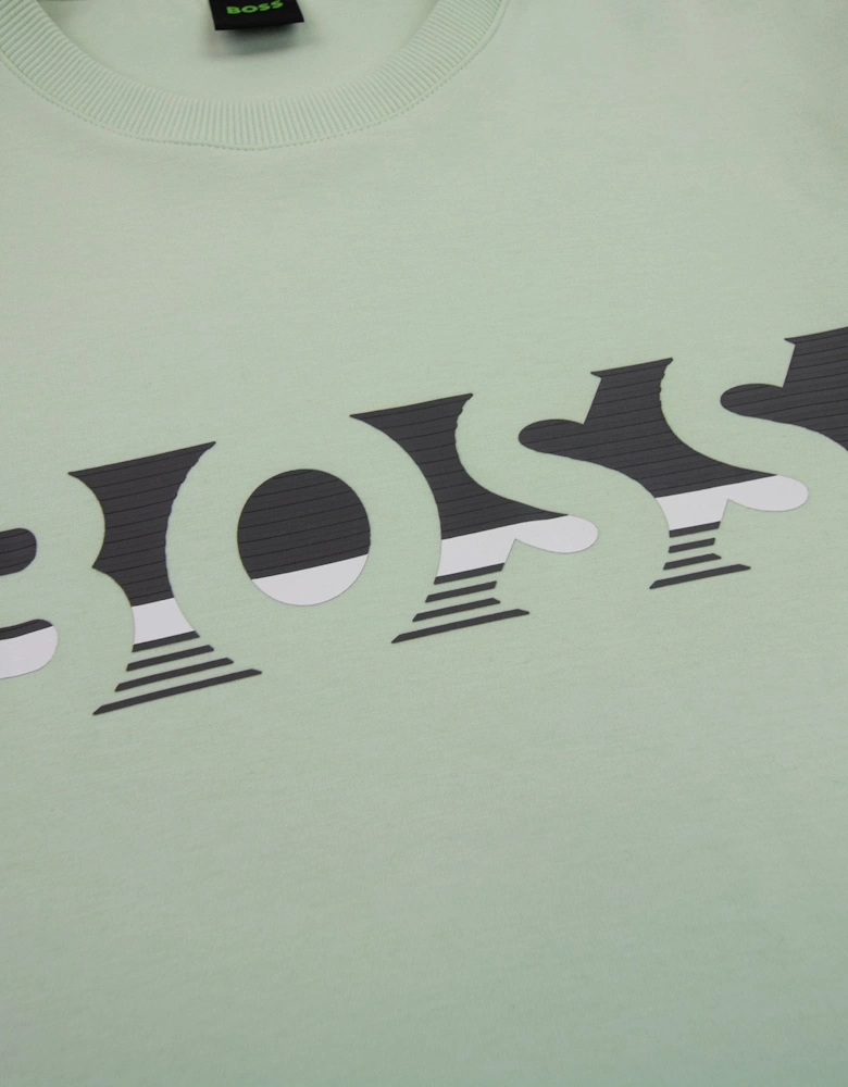 Salbo 1 Broken Logo Crewneck Sweatshirt Pastel Green 361