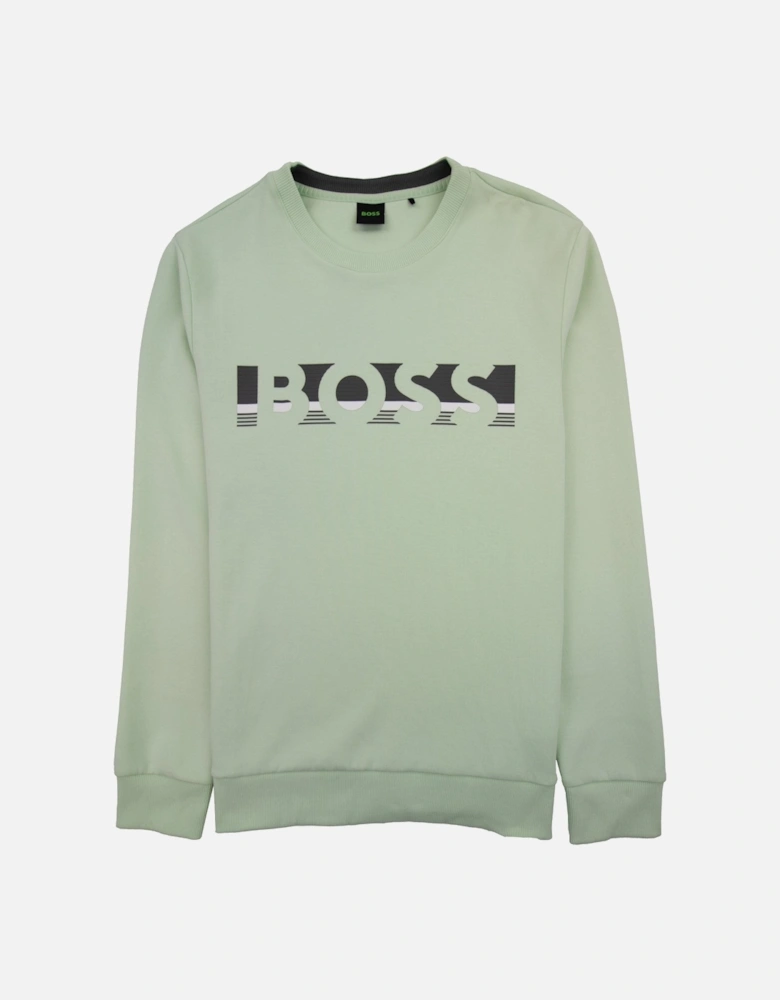 Salbo 1 Broken Logo Crewneck Sweatshirt Pastel Green 361