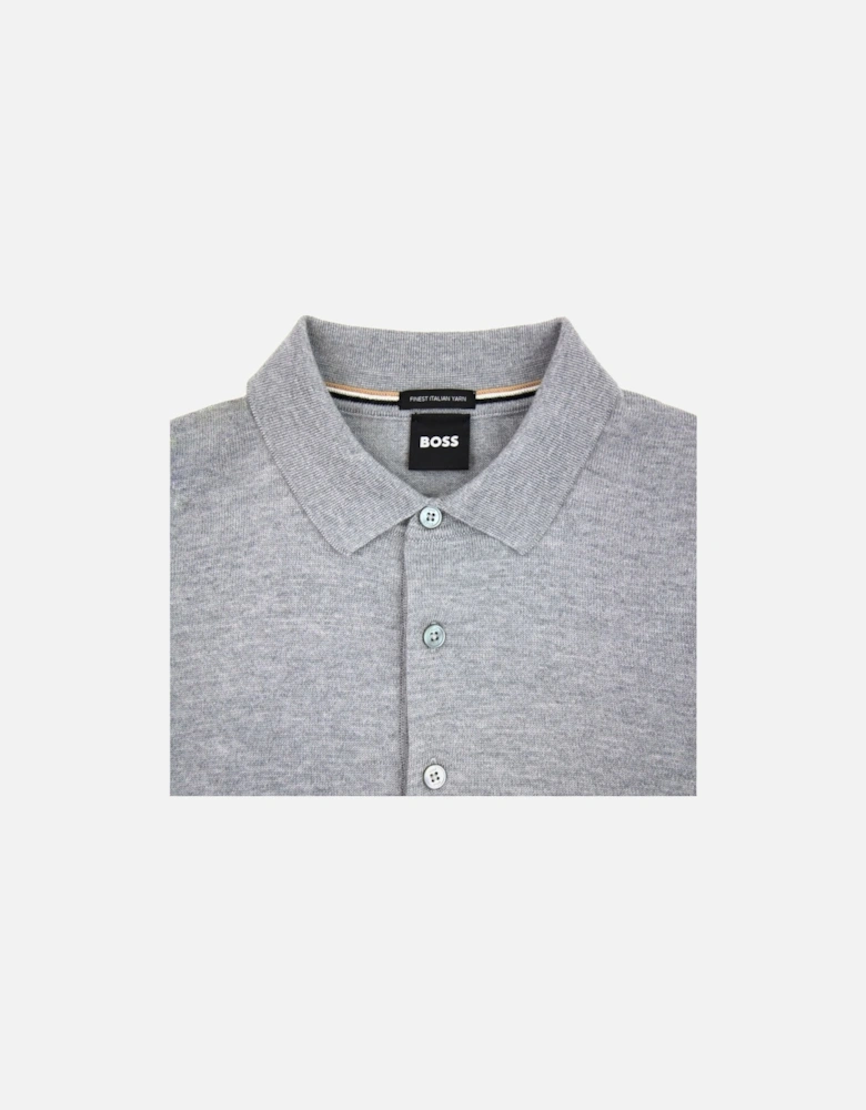 Bono-l Embroidered Logo Knitted Polo Grey 041