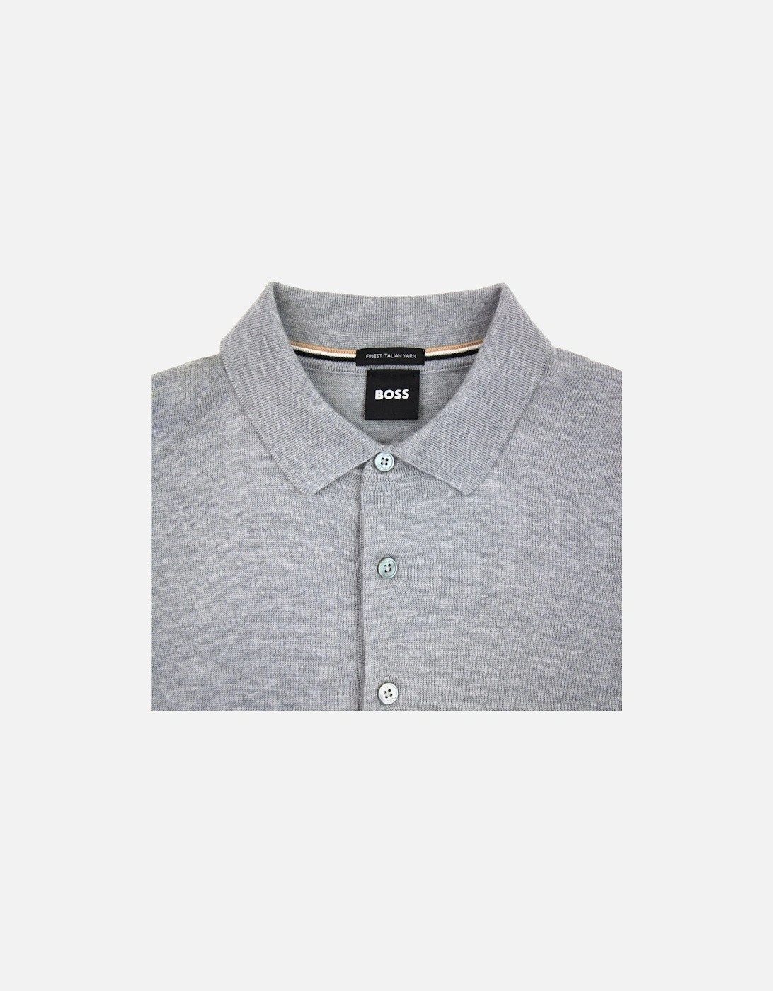 Bono-l Embroidered Logo Knitted Polo Grey 041