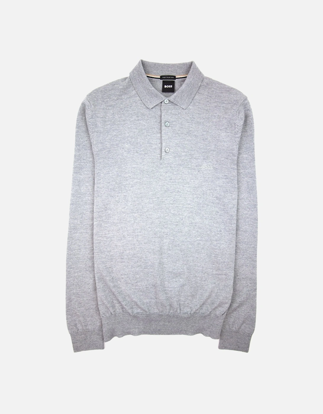 Bono-l Embroidered Logo Knitted Polo Grey 041, 5 of 4
