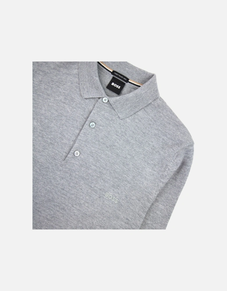 Bono-l Embroidered Logo Knitted Polo Grey 041