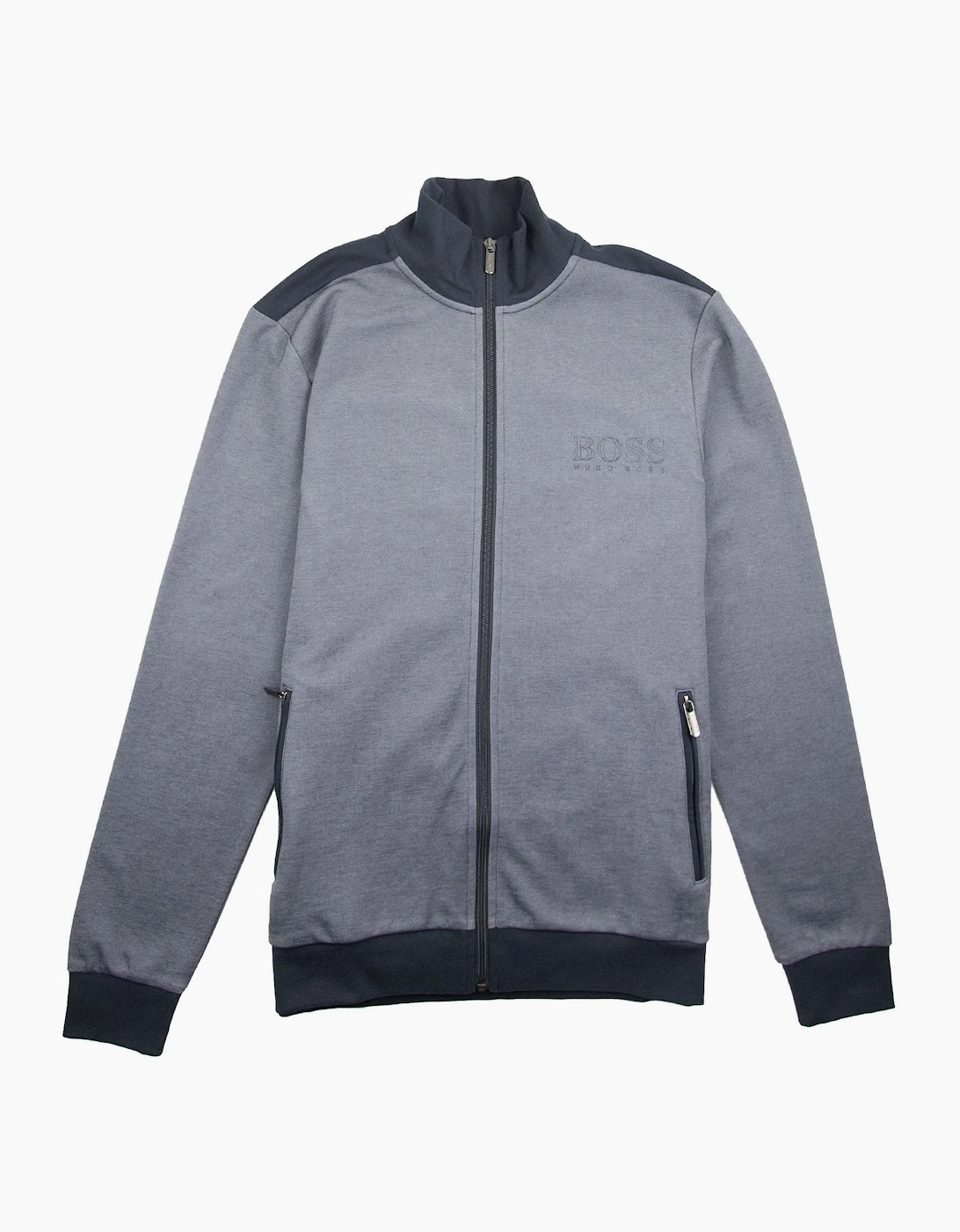 Men's Hugo Boss Logo Zip Up Tracksuit Jacket Blue - Size: Regular/36