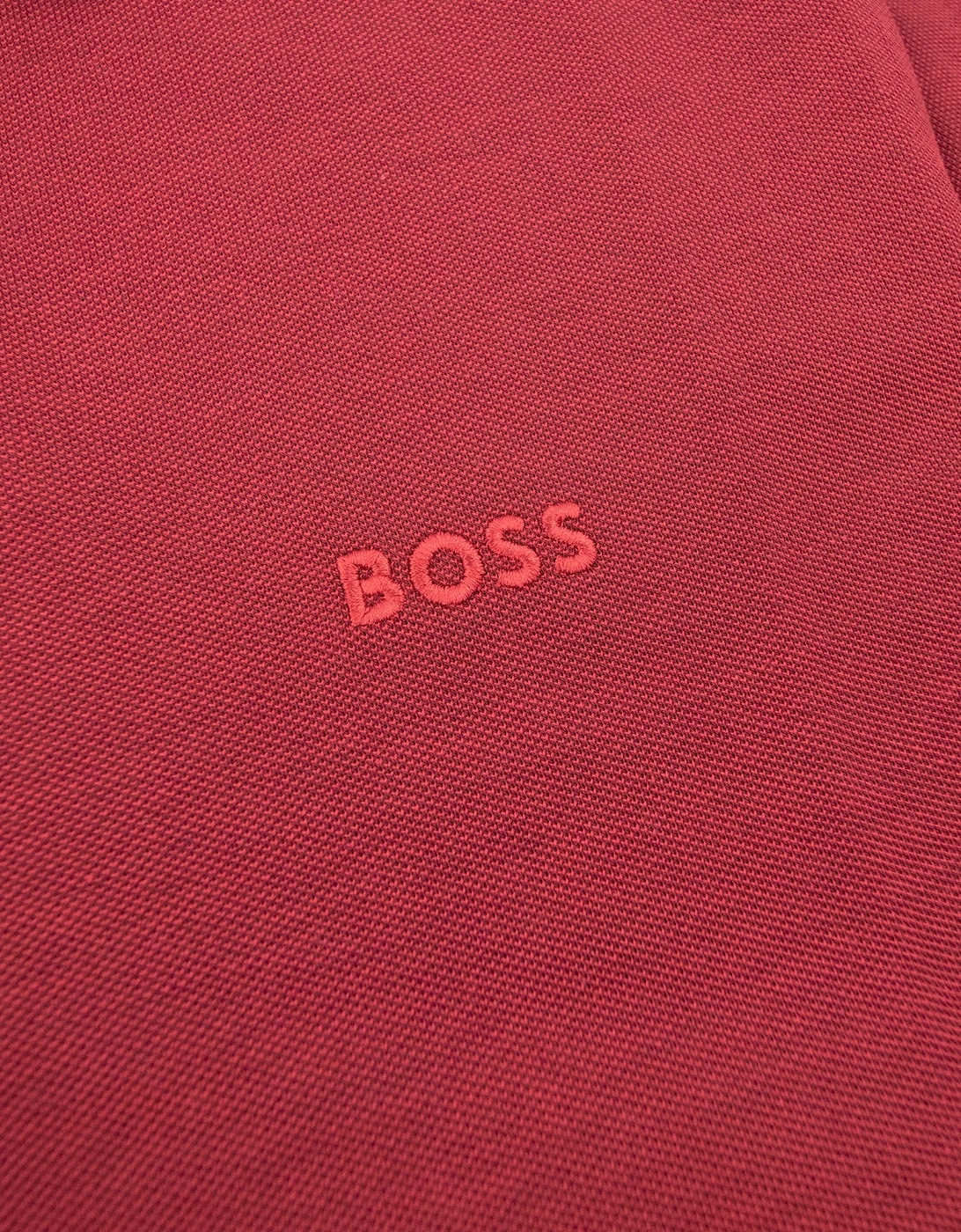 Paule 4 Slim Fit Branded Placket Polo Burgundy 654