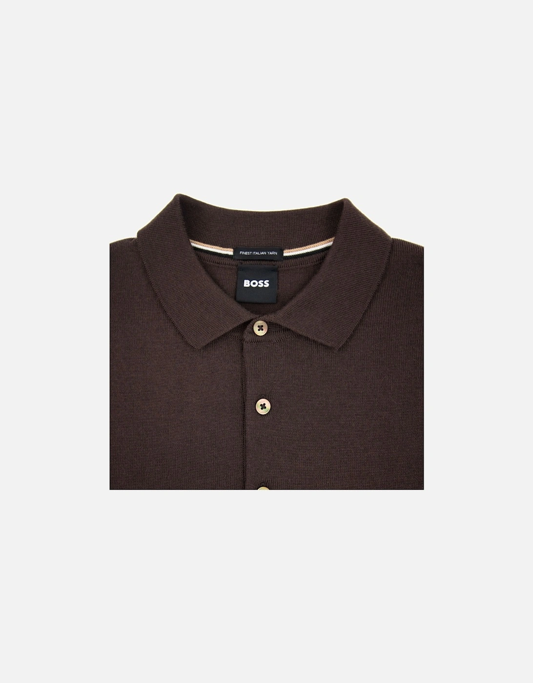 Bono-l Embroidered Logo Knitted Polo Brown 210
