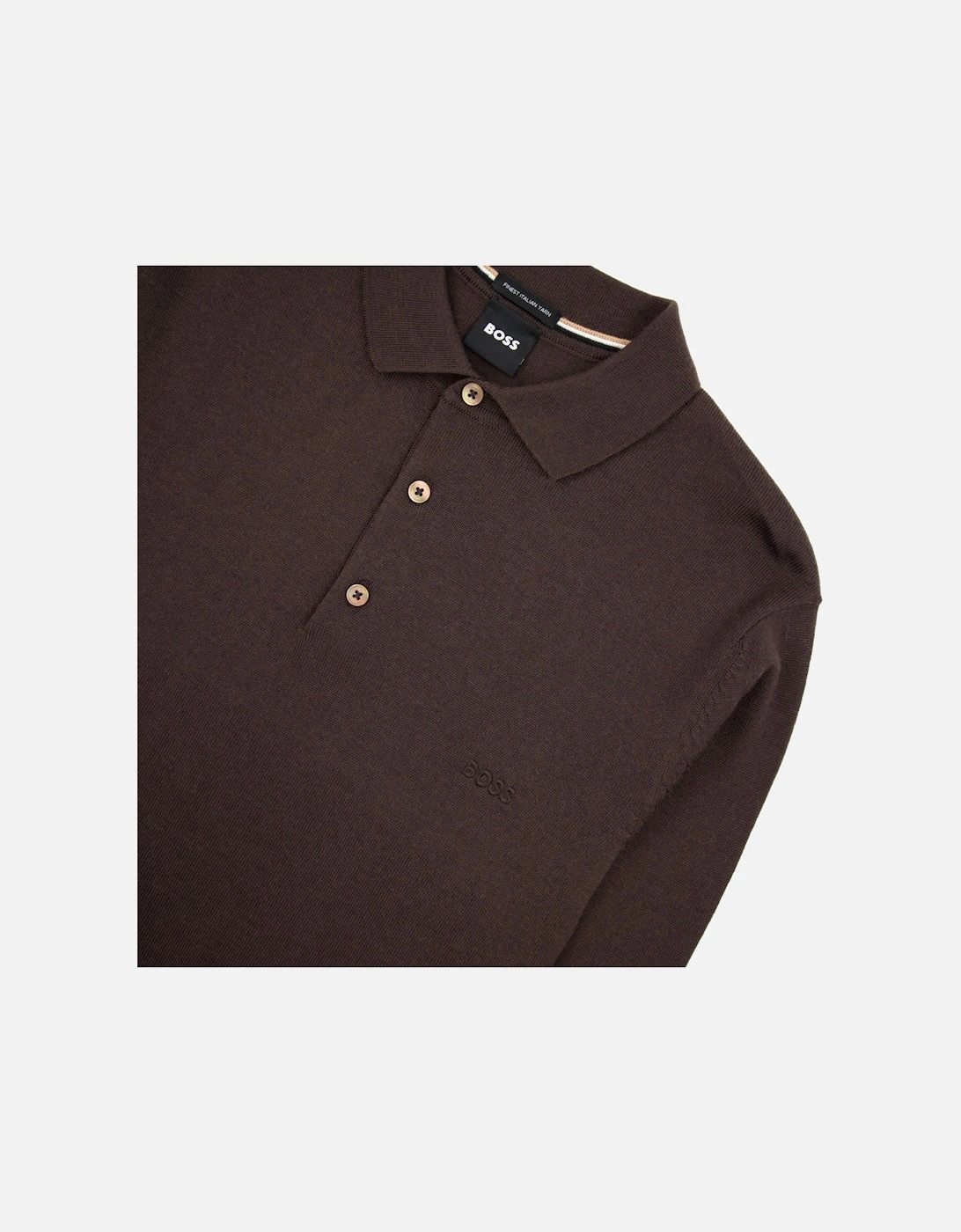 Bono-l Embroidered Logo Knitted Polo Brown 210