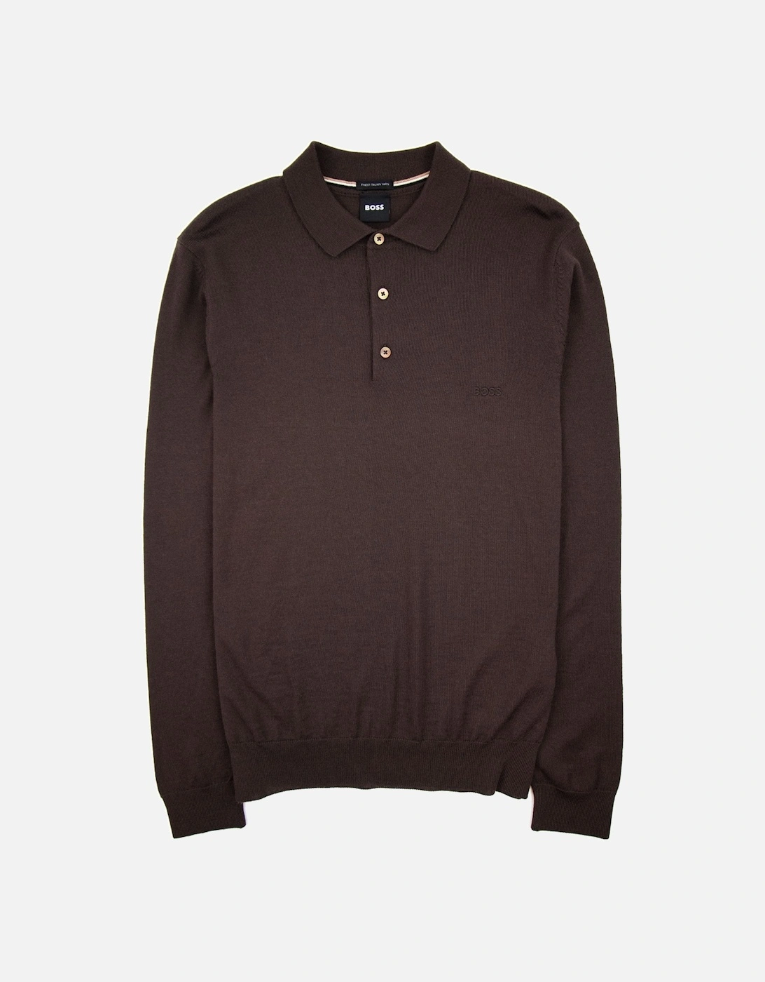 Bono-l Embroidered Logo Knitted Polo Brown 210, 5 of 4