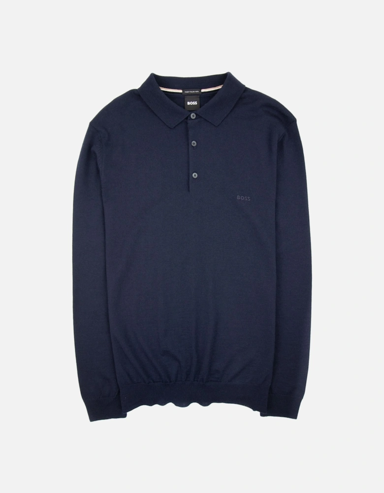 Bono-l Embroidered Logo Knitted Polo Dark Navy 404