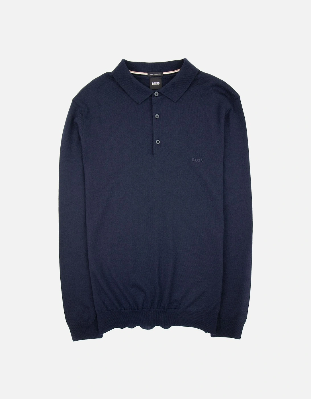 Bono-l Embroidered Logo Knitted Polo Dark Navy 404, 4 of 3